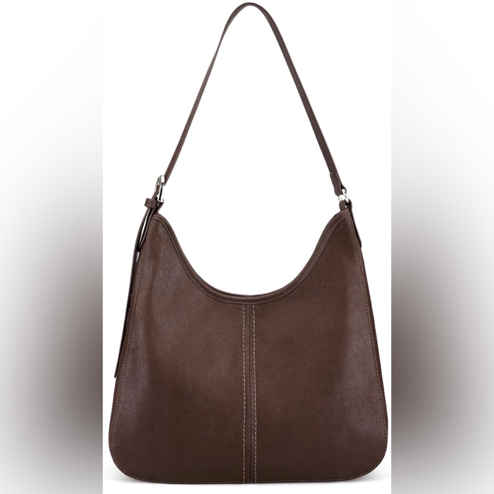 NWOT Elegant Brown Leather Shoulder Bag